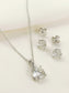 Biana 92.5 Silver American Diamond Pendant Set