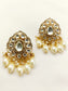 Kathyayani Off White Gold Plated Kundan Earrings