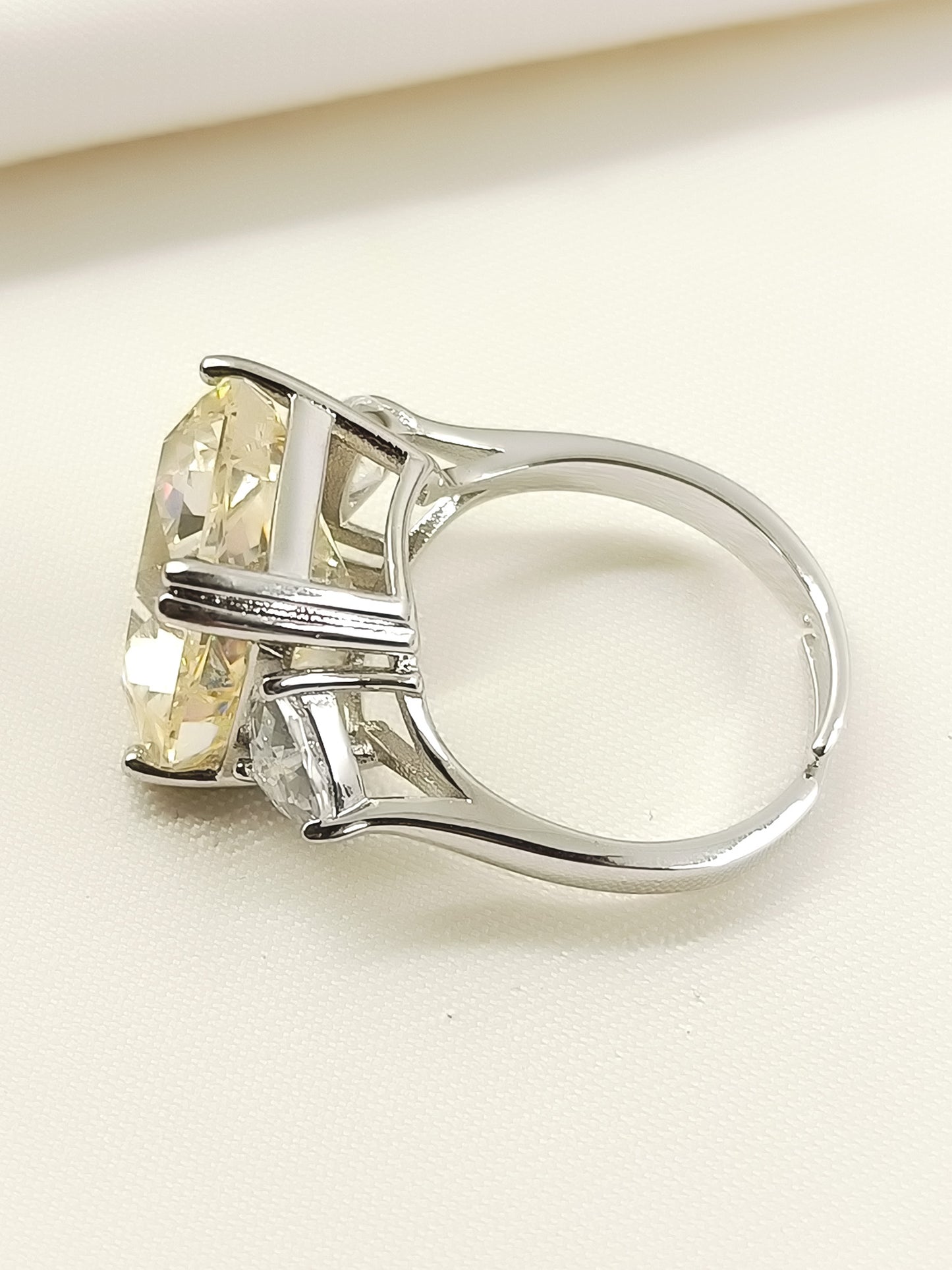 Eila Yellow American Diamond Finger Ring