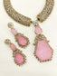 Darshika Pink Victorian Necklace Set