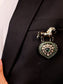 Uday Green Horse Brooch