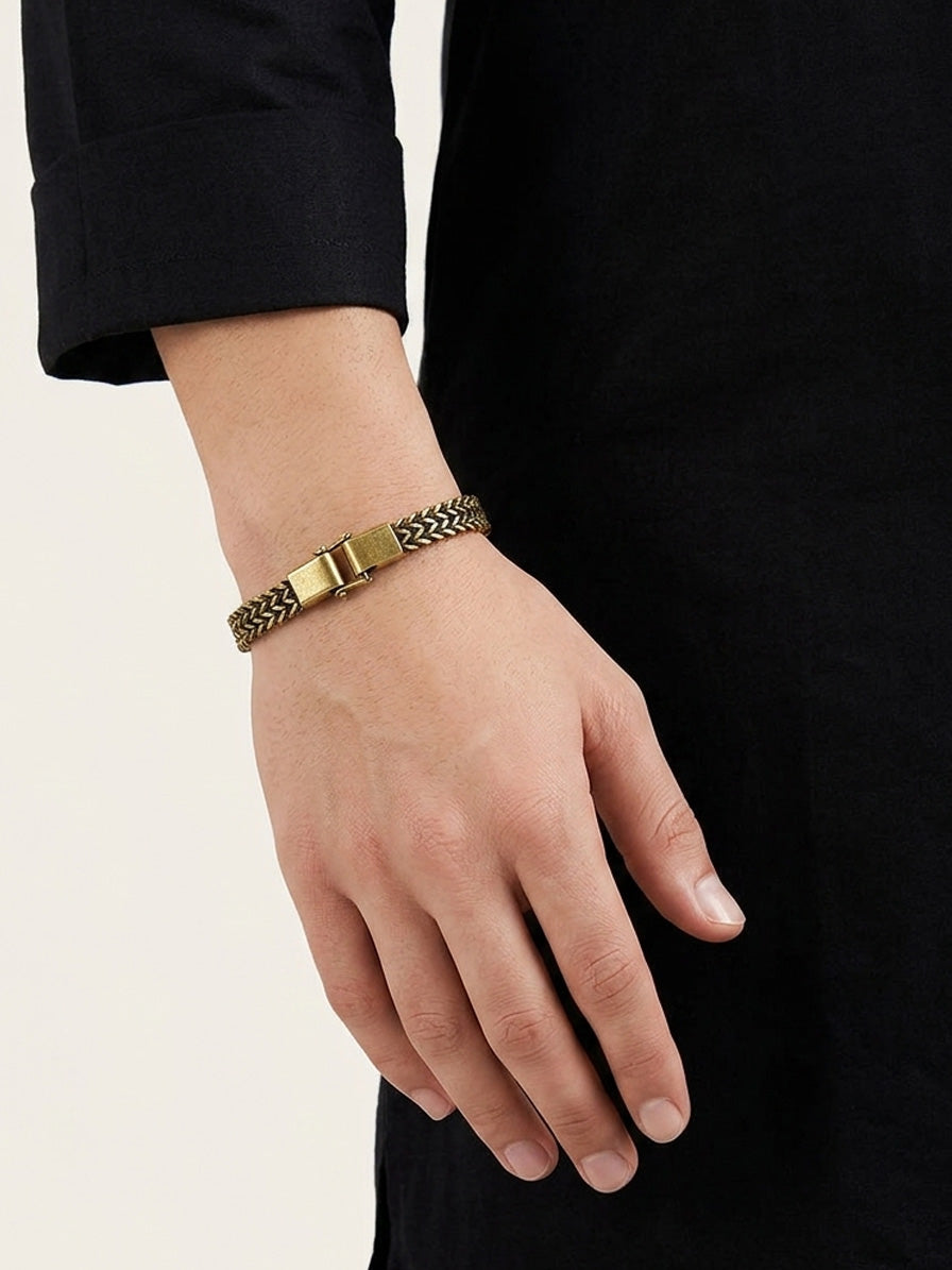 Zehaan Golden Men's Bracelet
