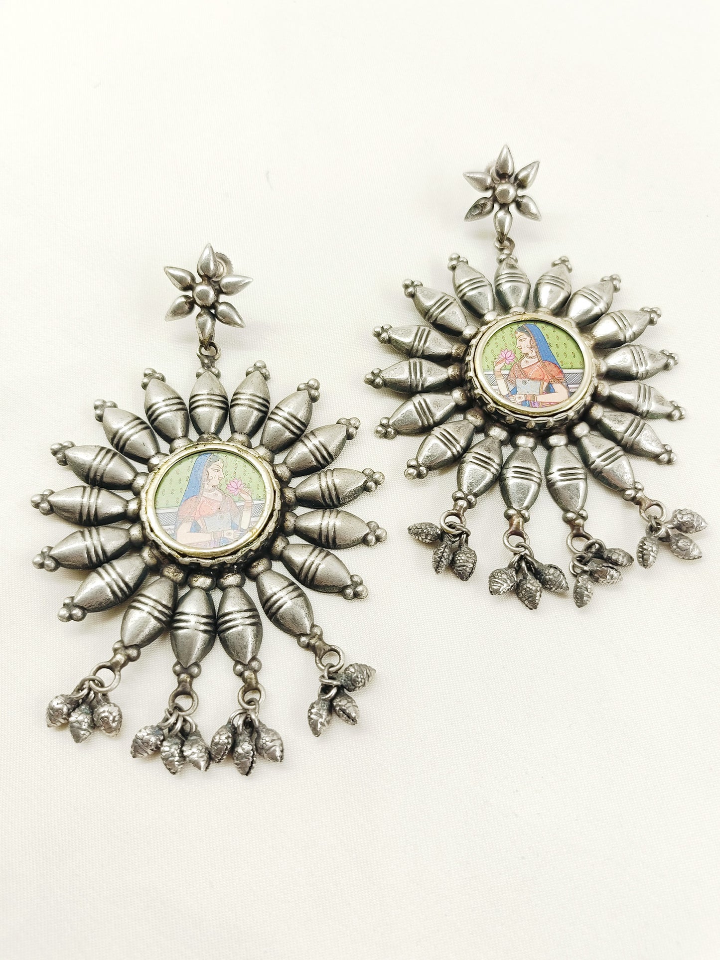 Mahua Multi Colour Oxidized Earring
