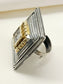 Anzlehika White Oxidized Finger Ring