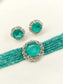 Shravani Green American Diamond Choker Set
