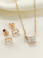 Harsha 92.5 Silver American Diamond Pendant Set