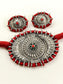 Raihana R&G Oxidized Choker Set