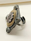 Chanda Baby Pink Oxidized Finger Ring