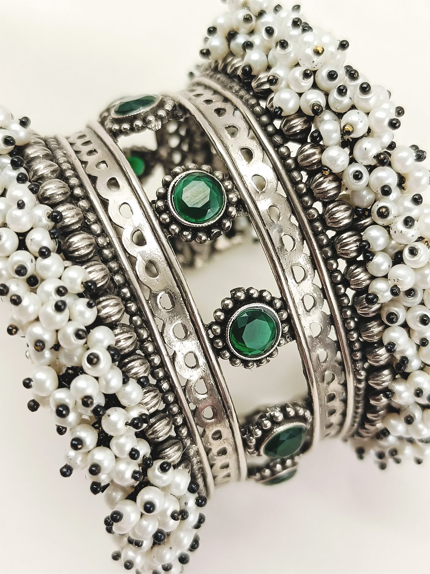 Nusrat Green Oxidized Bracelet