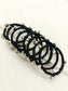 Zinal Black Cloth Bangles with Ghungroo | Handmade Fabric Churi Set of 8