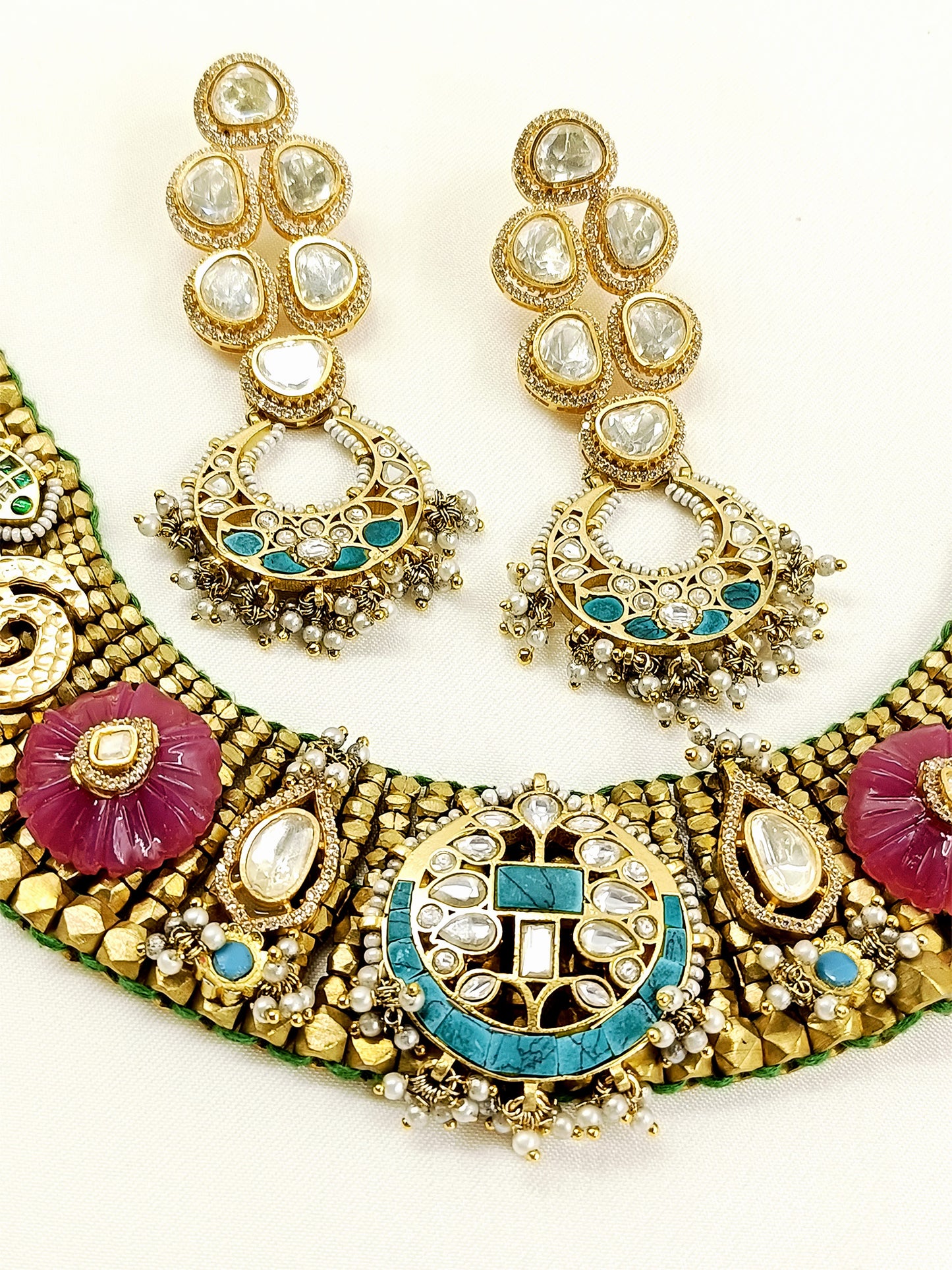 Jeevisha Multicolor Fusion Kundan Choker Set