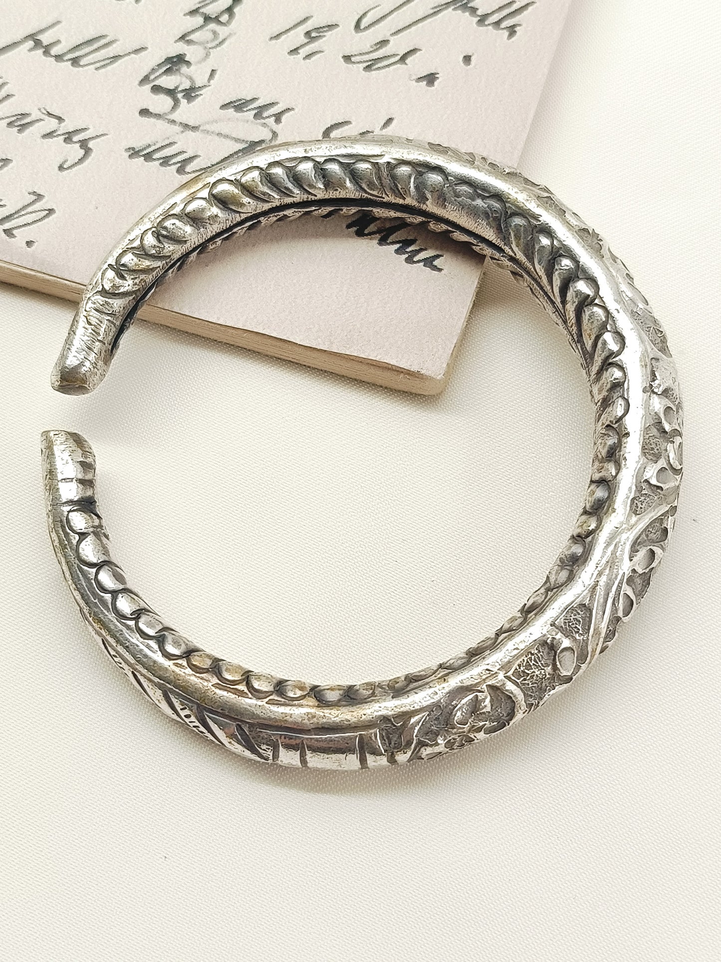 Sanjay Vintage Floral Oxidized Men's Bracelet