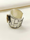 Tarasha White Oxidized Finger Ring