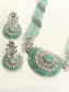 Mini Mint Green American Diamond Necklace Set