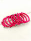 Harshita Majenta Fabric Bangles with Ghungroo