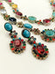 Arya Multi-Color Oxidized Navratna Necklace Set