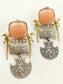 Taru Orange Oxidized Earring