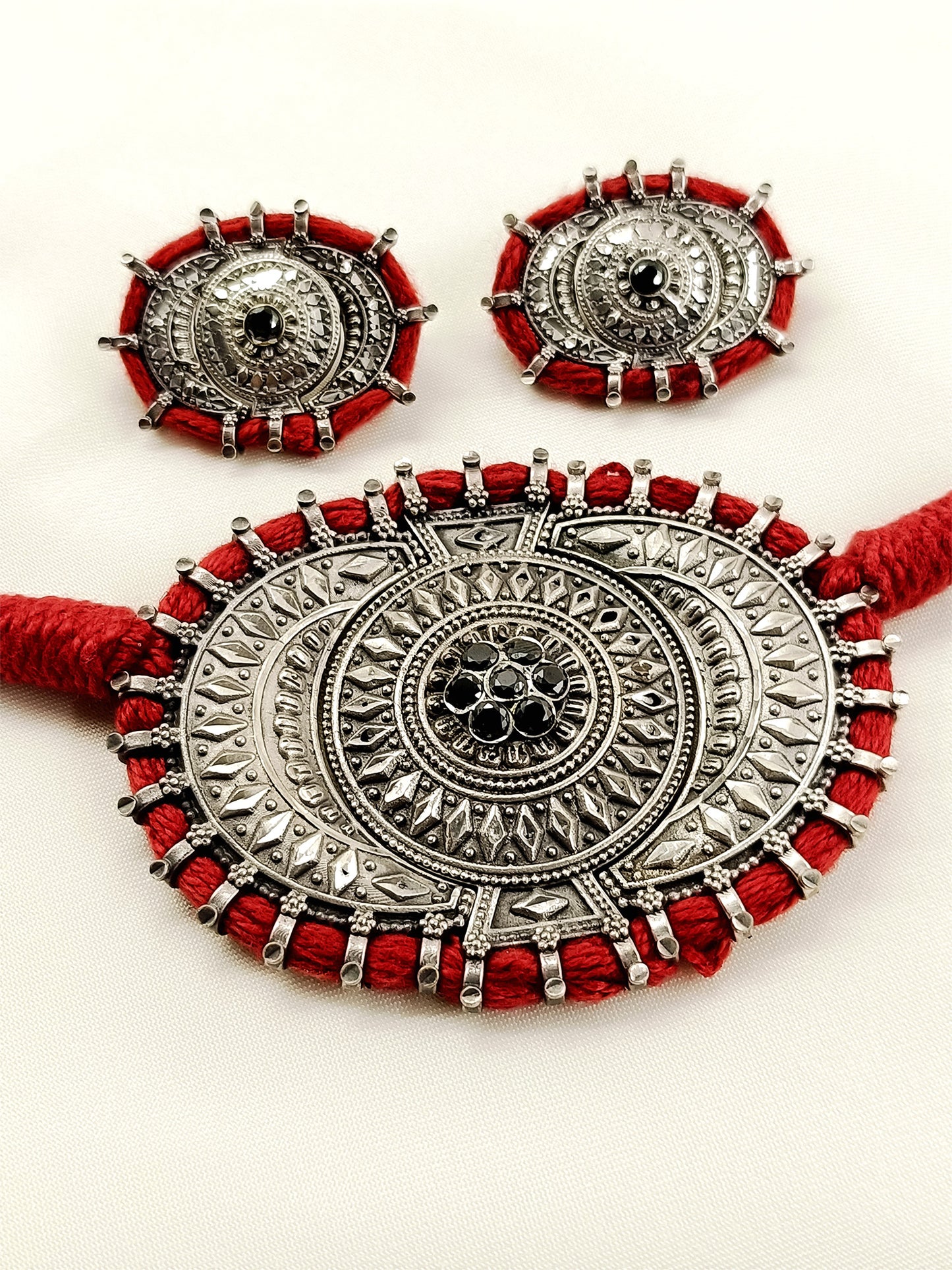 Dhanvi Black Oxidized Choker Set