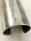 Adel Silver Dotted Stripe Broad Cuff Bracelet