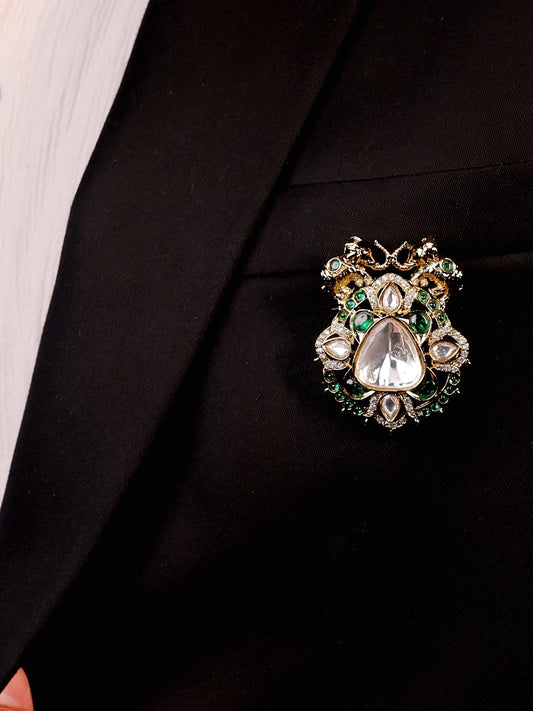 Kabir Green Men's Brooch