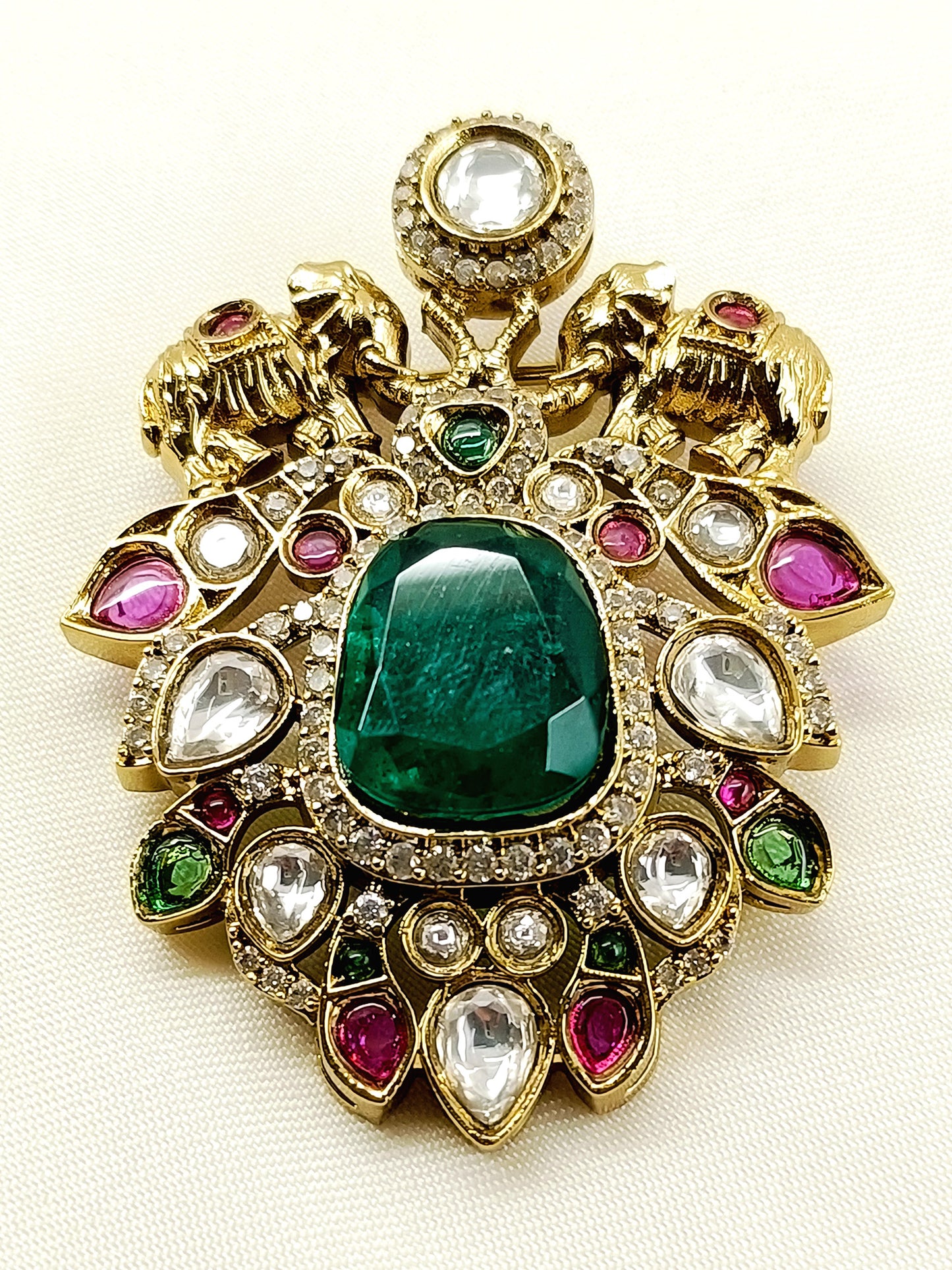 Anvitraj R&G Elephant Men's Brooch