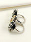 Pari White Oxidized Dual-Finger Kundan Ghungroo Ring