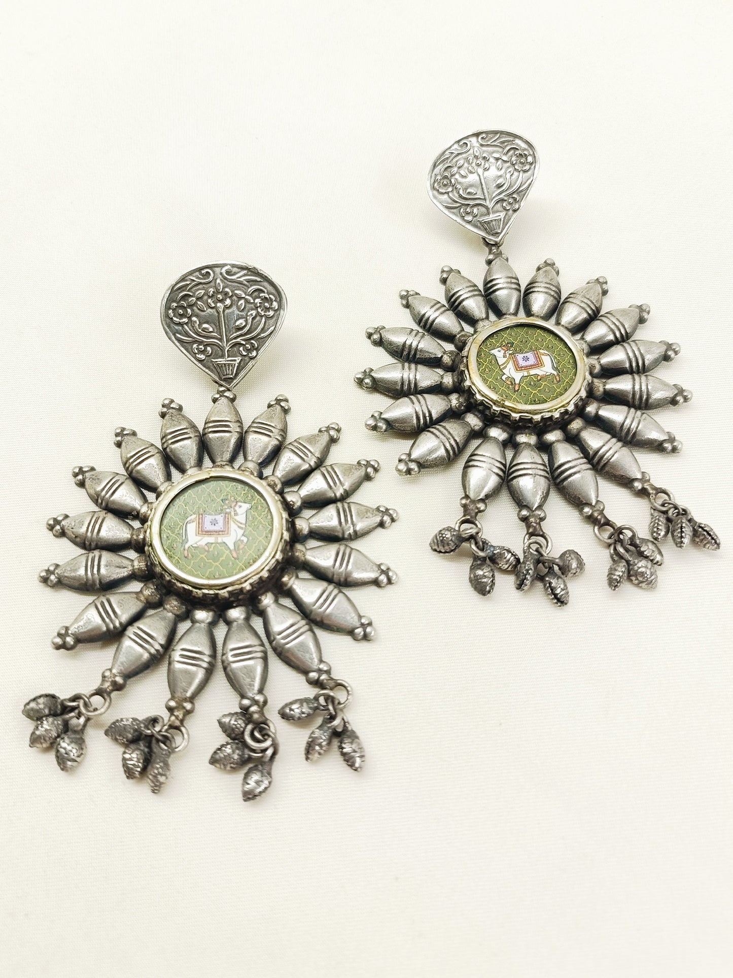 Chahana Multi Colour Oxidized Earring