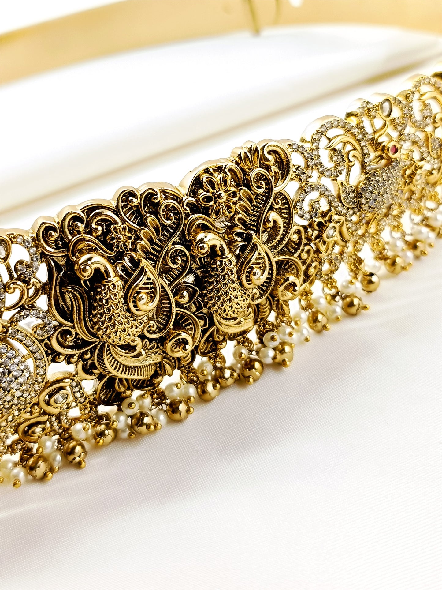 Tajaswini Plain Antique Waist Belt/kamar Bandh