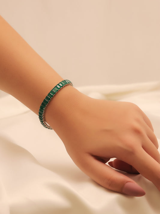 Ottilie Green American Diamond Bracelet
