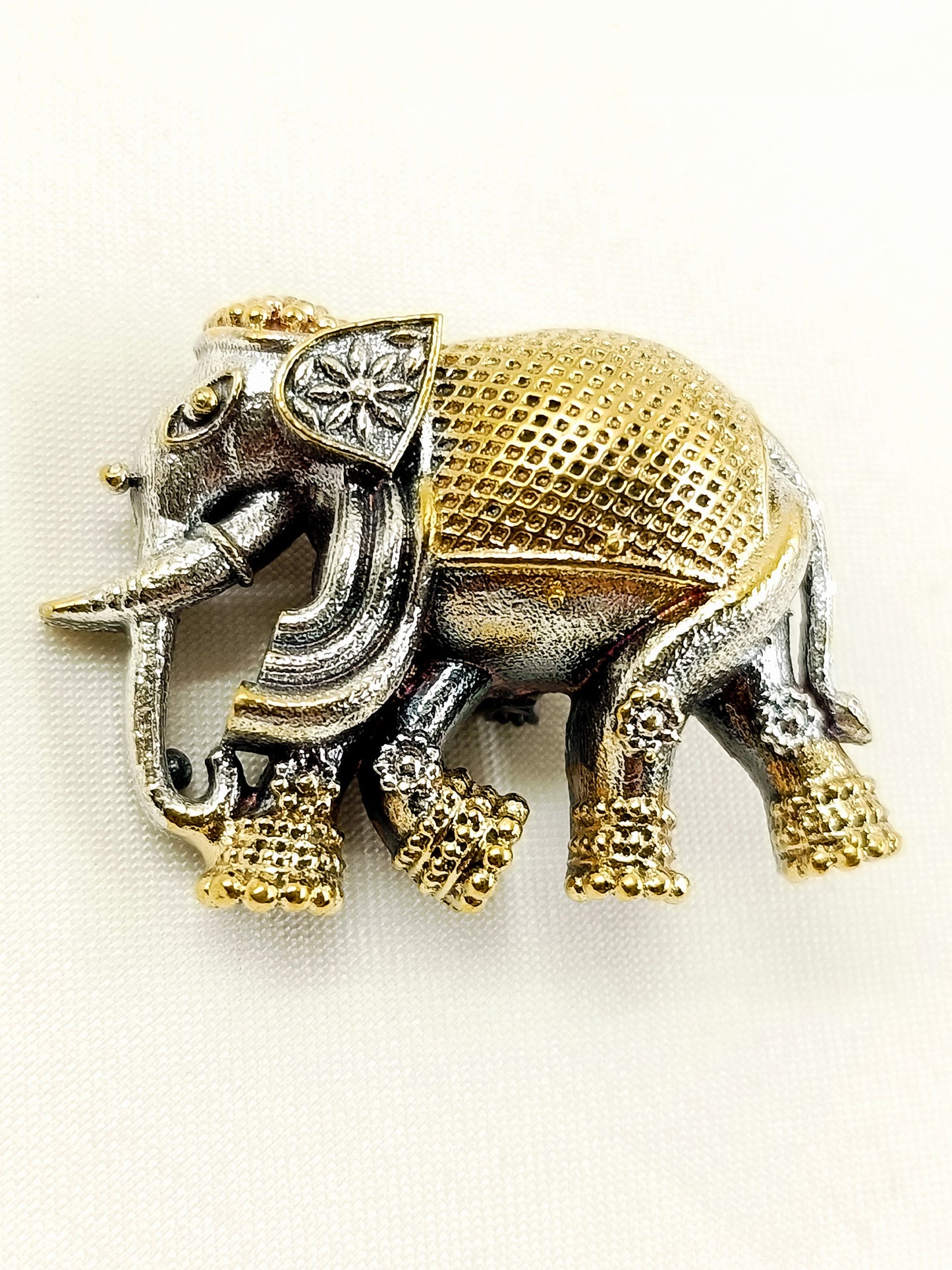 Jivansh Two Tone Elephant Men's Brooch