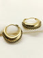 Agastya Men's Antique Gold Tribal Hoop Earrings