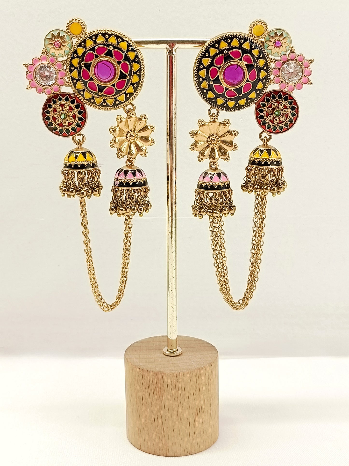 Molly Multi Colour Oxidized Earring