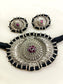 Yogita Ruby Oxidized Choker Set