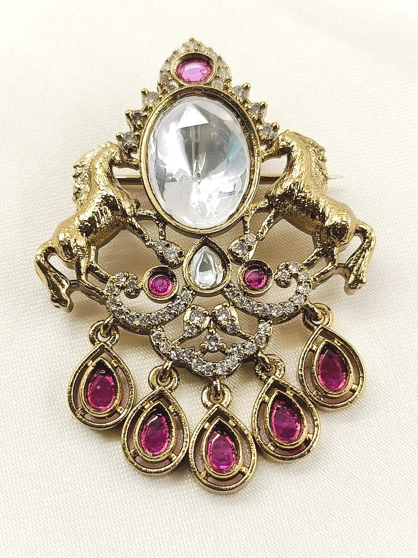Divyansh Ruby Men's Brooch