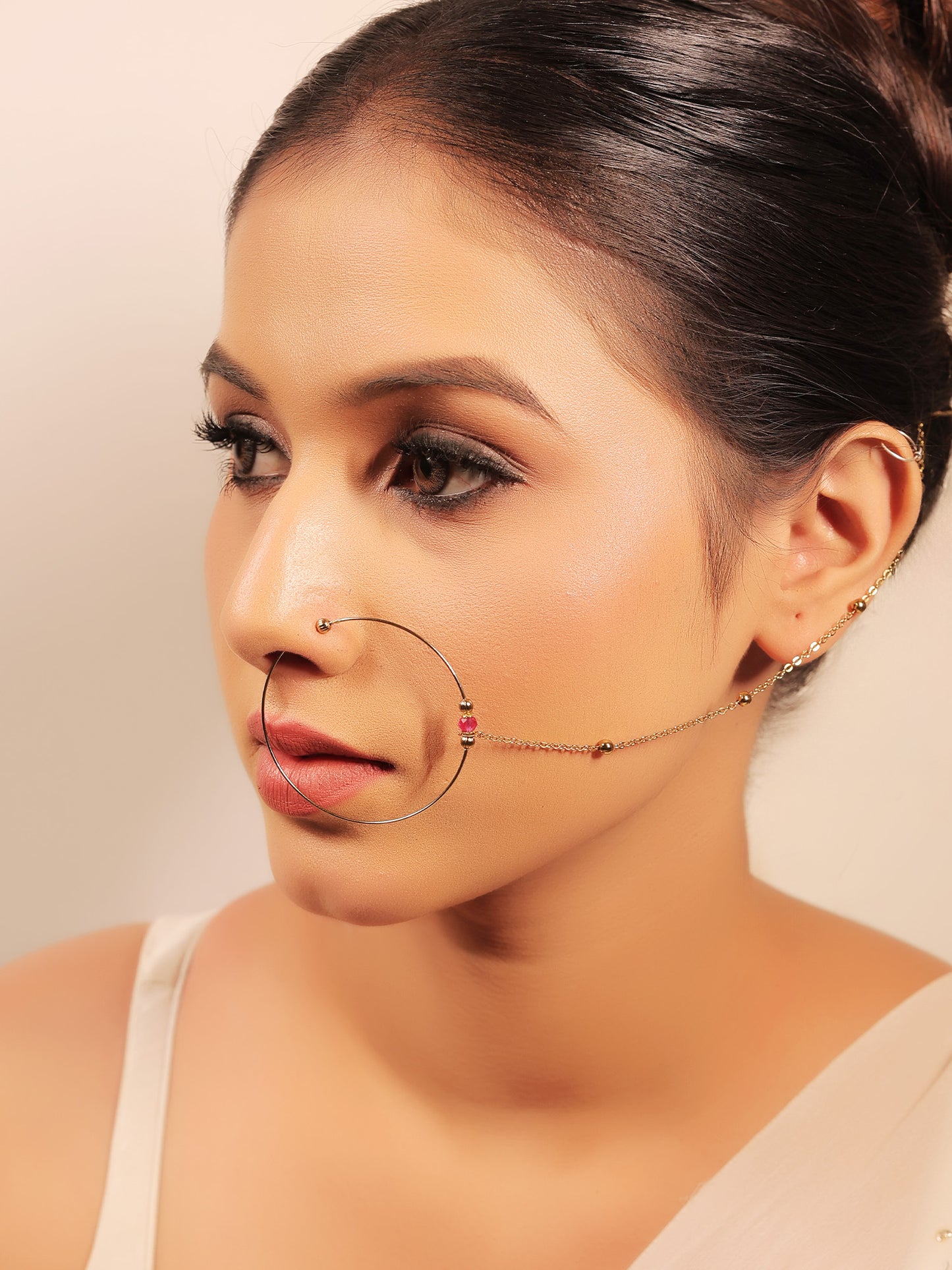 Ipshita Pink Antique Nath