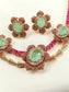 Lavika Pink American Diamond Choker Set