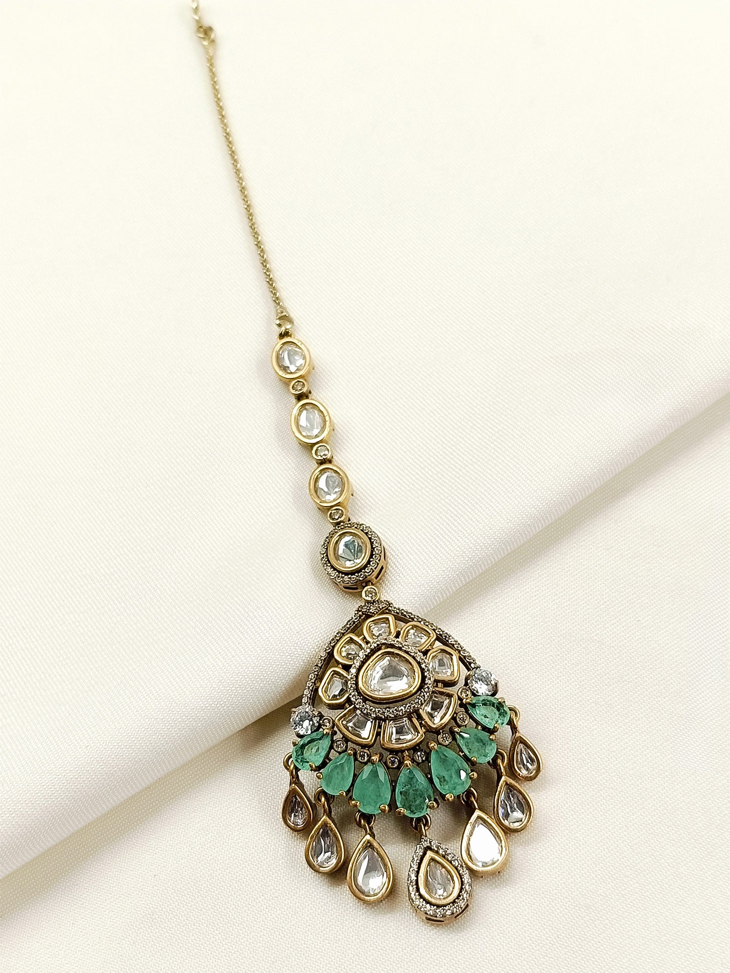 Haripriya Mint Green Kundan Bridal Choker Set