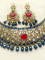 Sheetal Blue Victorian Choker Set