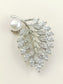 Kaiya White Pearl Leaf Brooch