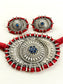 Laila Blue Oxidized Choker Set