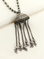 Misha Plain Oxidized Pendant Set