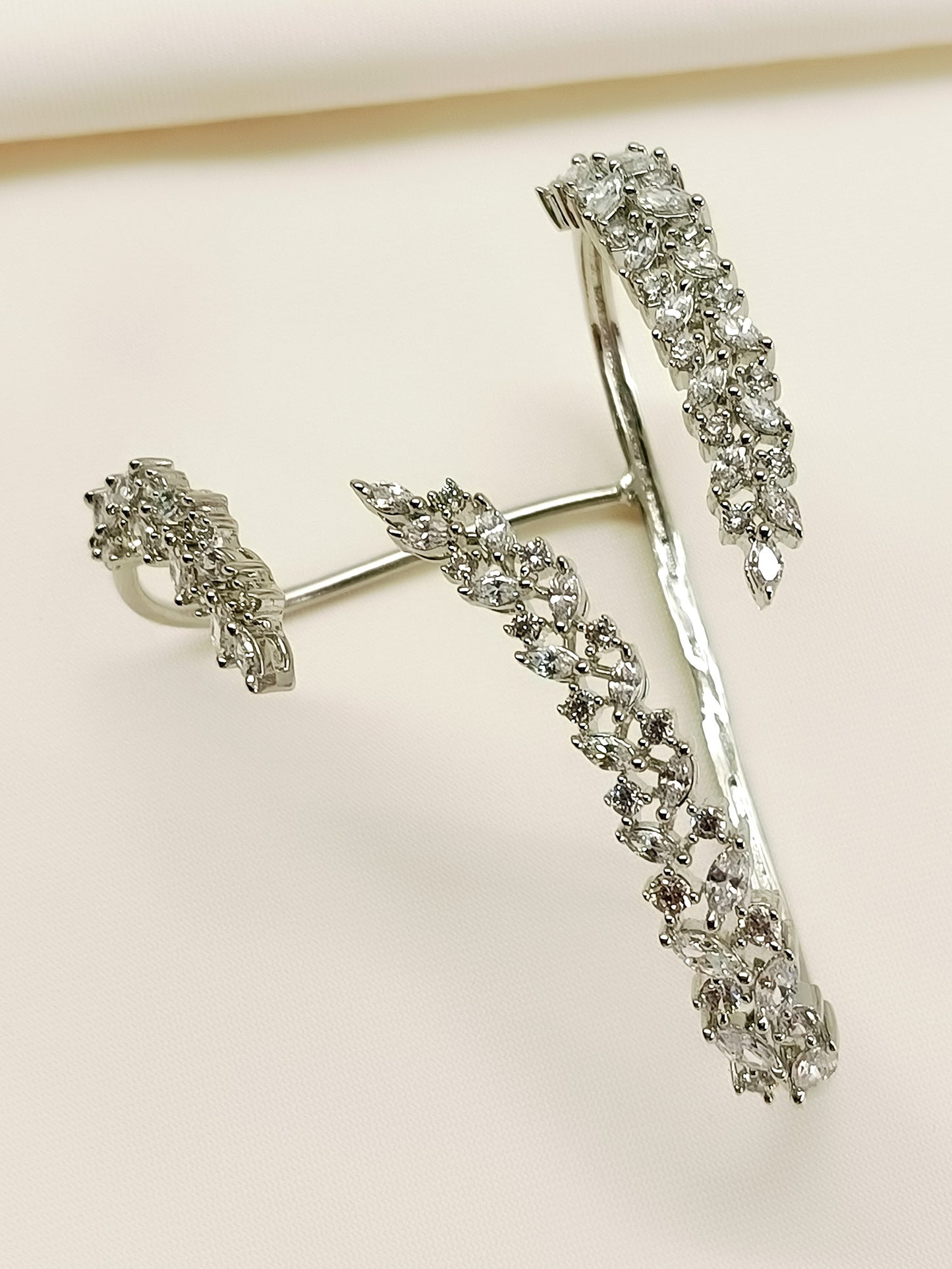 Zuri White American Diamond Palm Bracelet