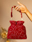 Suri Maroon Potli Bag