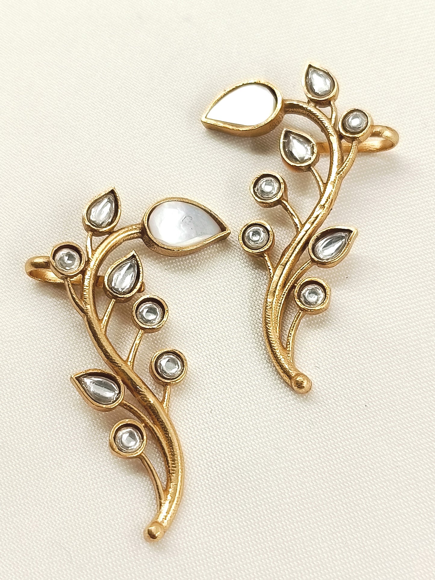 Chaitani White Boutique Earcuffs