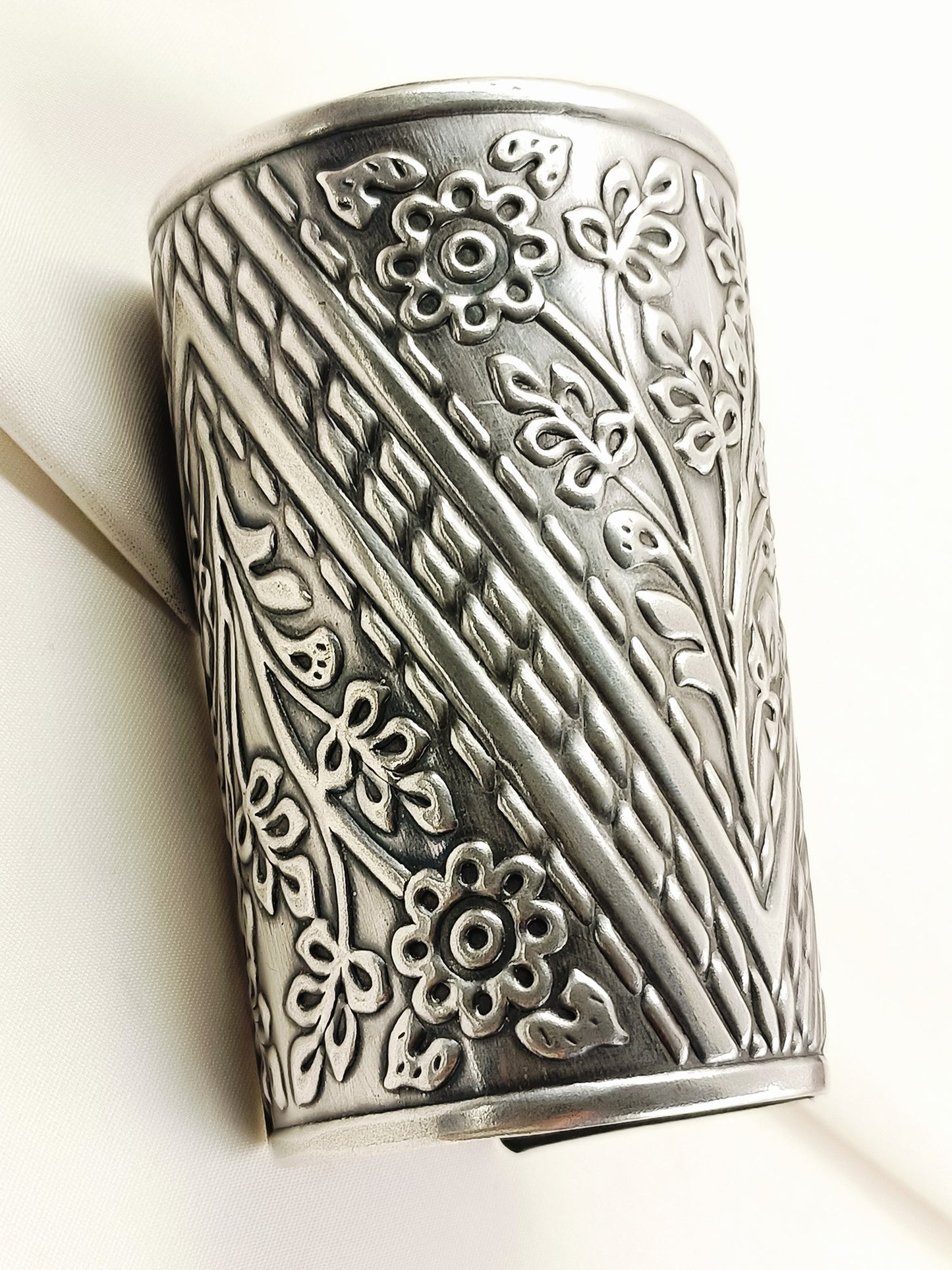 Leelavati Silver Oxidized Bracelet