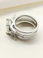 Rasha White 92.5 Silver American Diamond Finger Ring