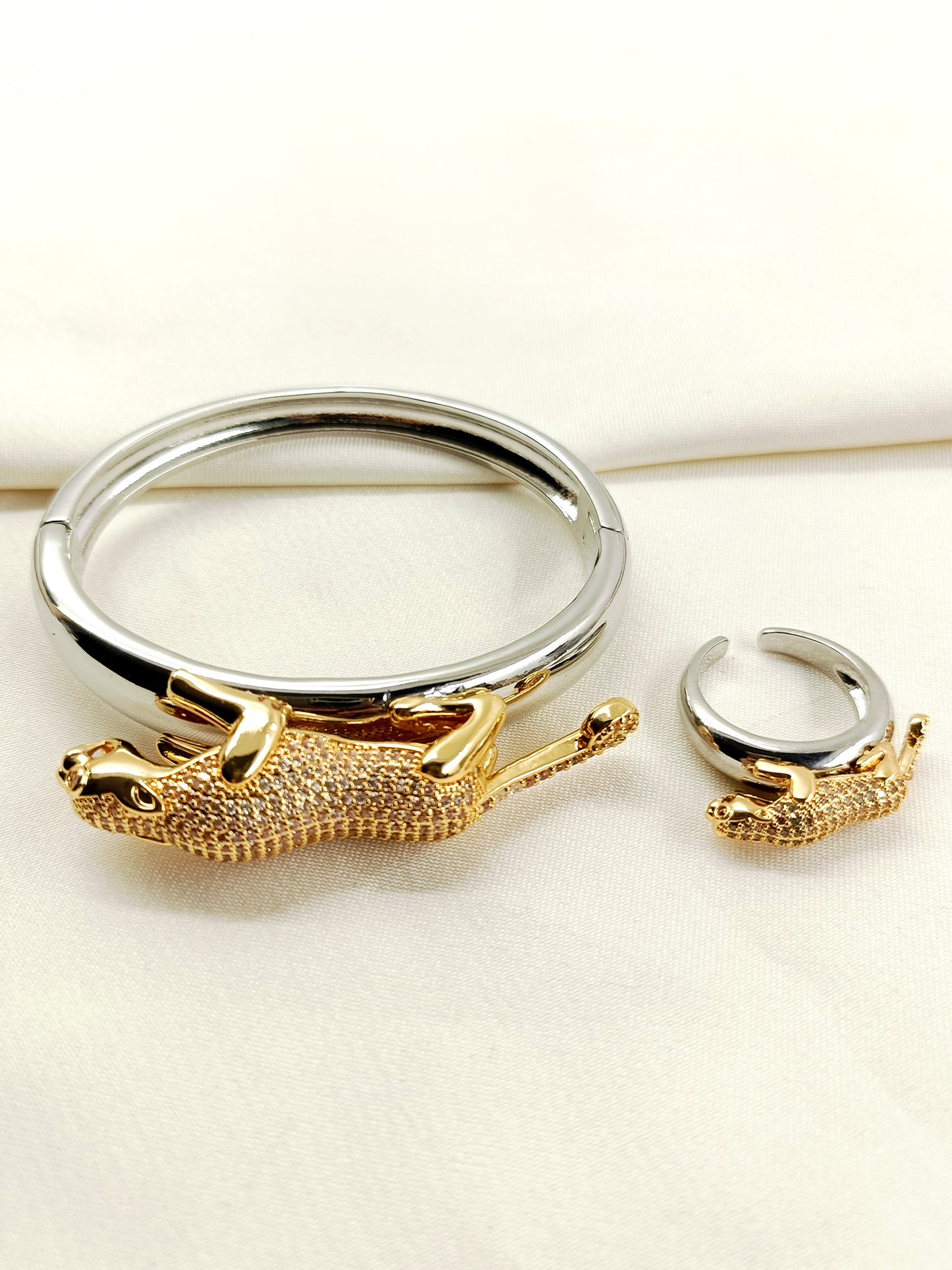 Akshat Silver Men's Bracelet Ring Combo