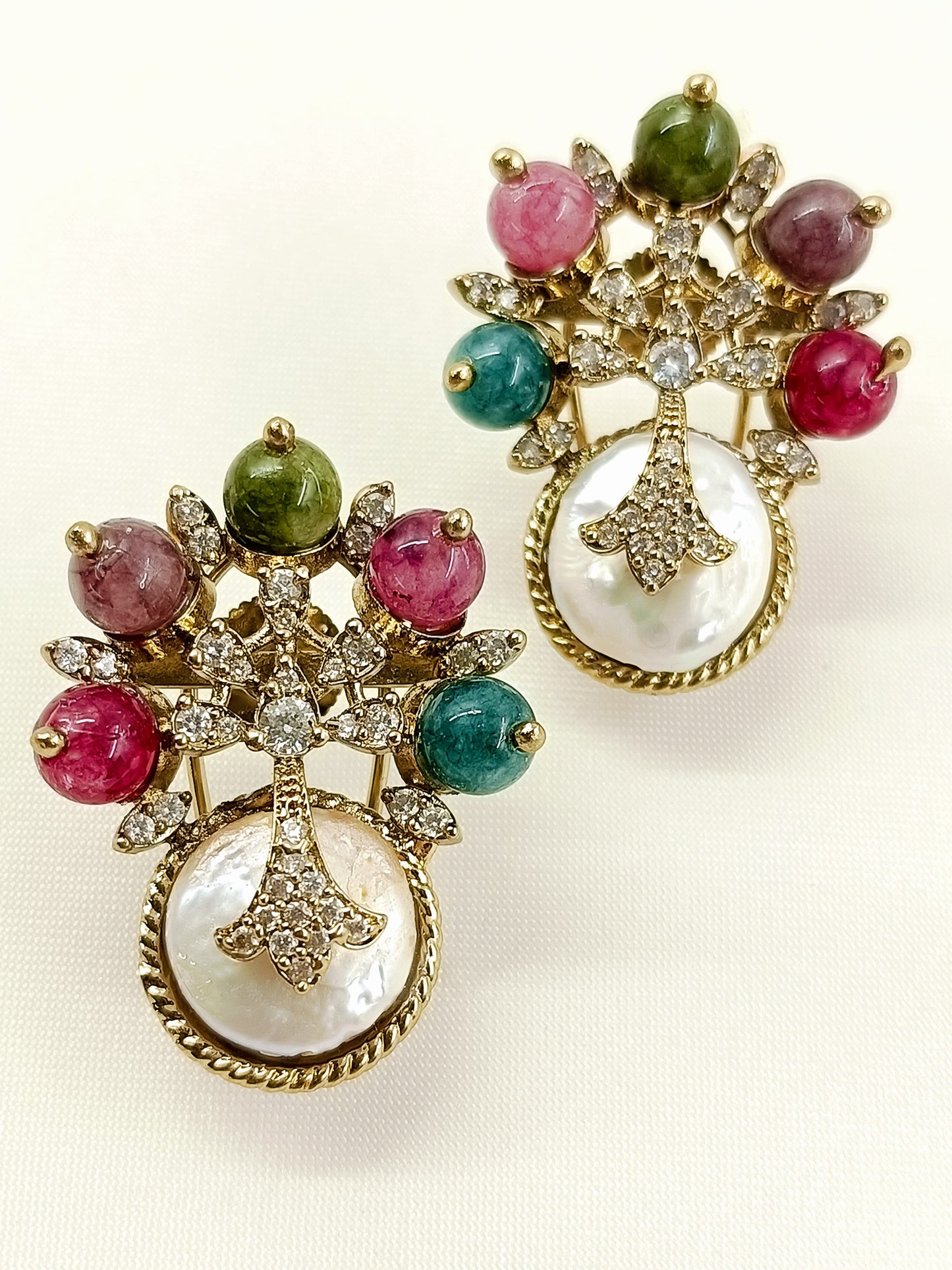 Azra Multi Colour Victorian Earring