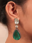 Aziya Double Layered Uncut Diamond Polki Long Set