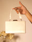 Anpurna White Evening Clutch